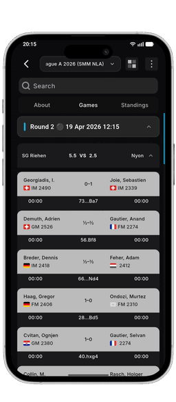 Live Tournament Tracking