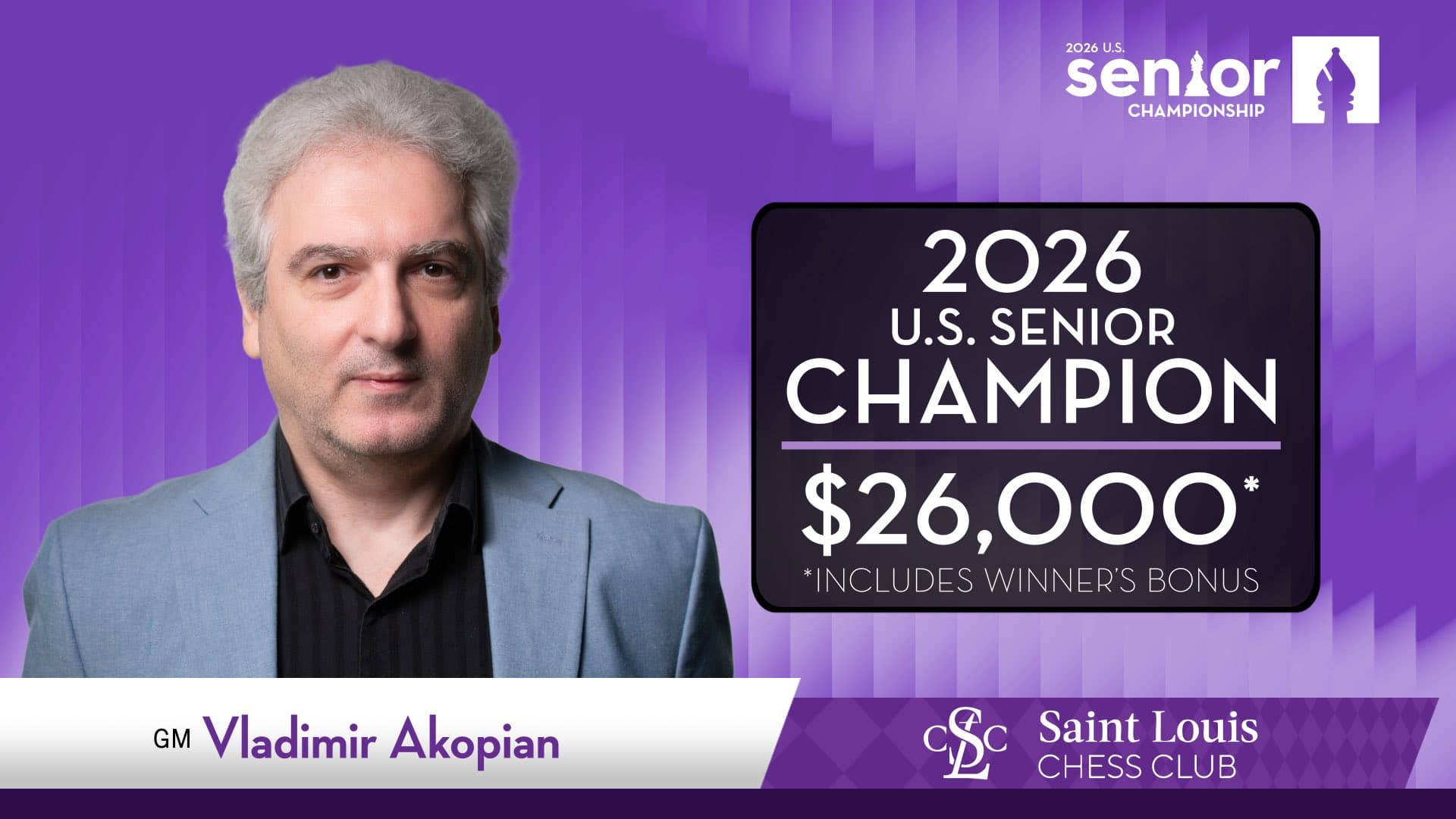 Vladimir Akopian wins 2026 U.S. Senior Championship playoff - ChessEver News image